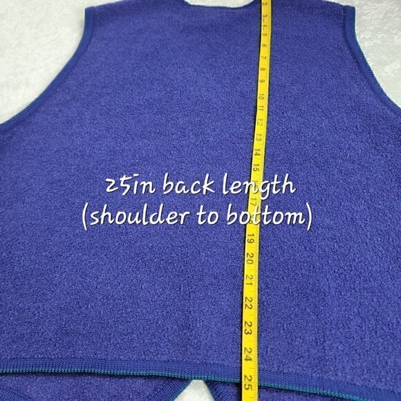 Koret Purple Beaded Button Up Sweater Vest Size 1X - Picture 9 of 9